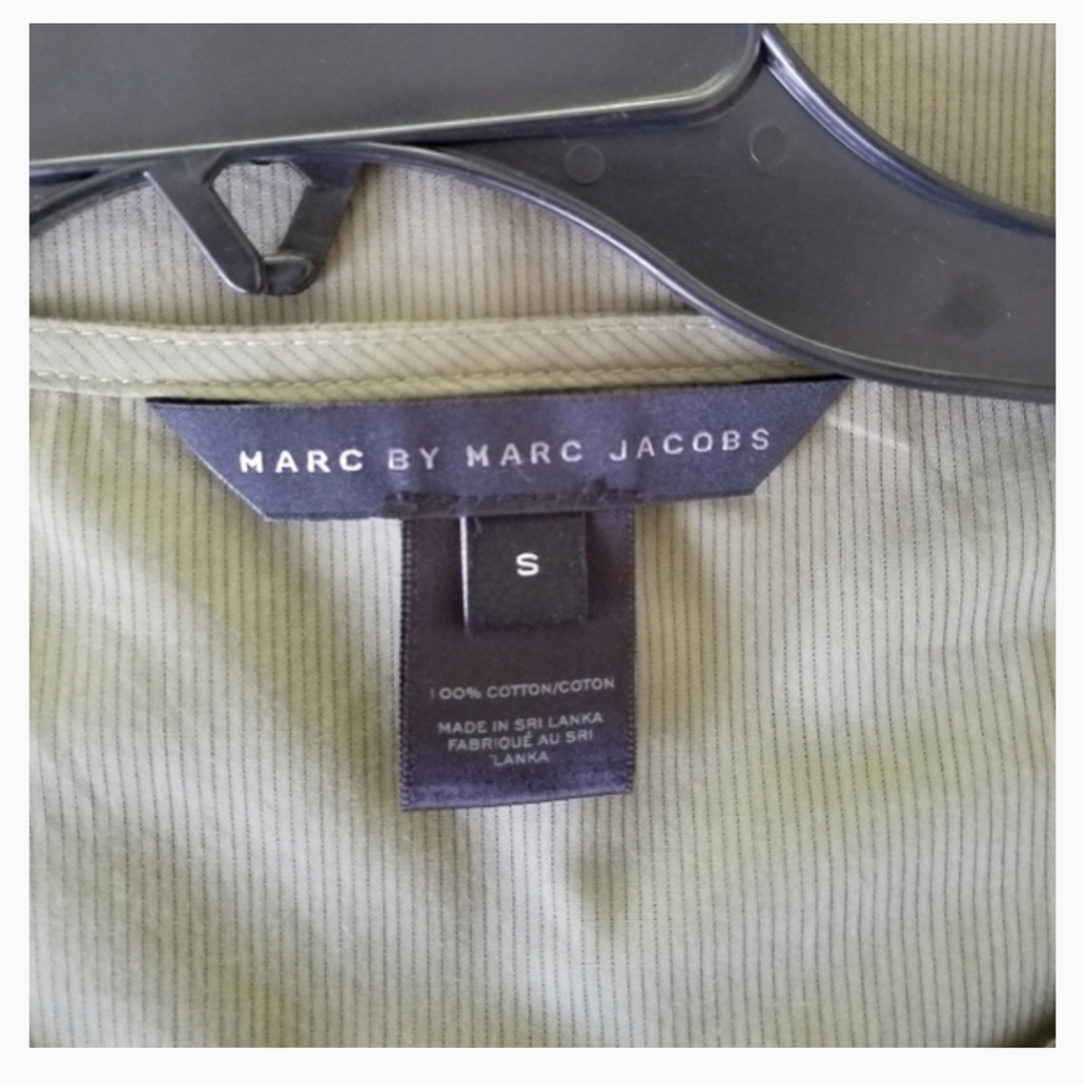 Marc Jacobs Round Neck Ruffle Folds Top Olive Green Military Size S Sma… - Picture 4 of 4